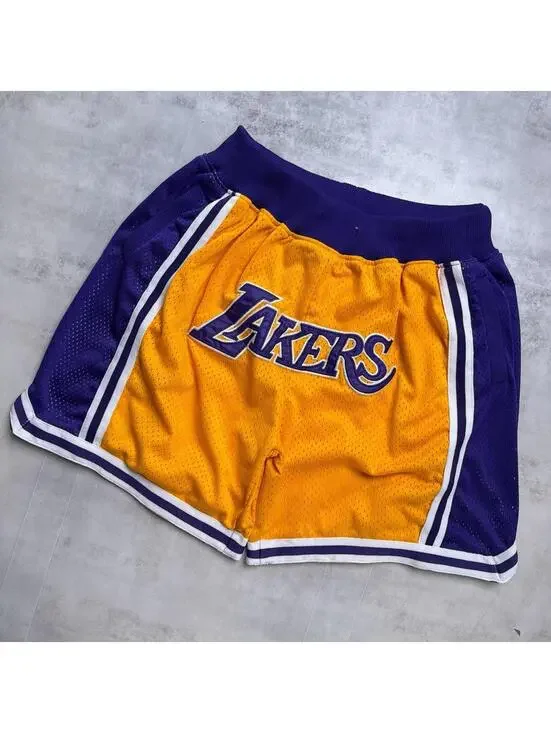 Y2K Phoenix Suns Lakers Yellow Shorts - Picture 4 of 8